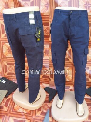 COMBAT CARGO PANT CHINOS THICK MATERIAL NAVY BLUE 63#