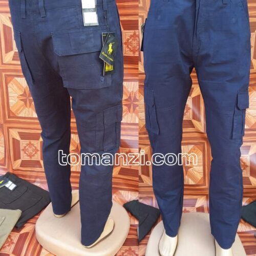 COMBAT CARGO PANT CHINOS THICK MATERIAL NAVY BLUE 63#