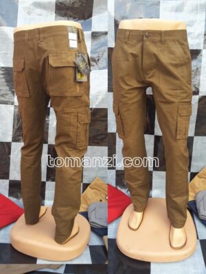 COMBAT CARGO PANT CHINOS THICK MATERIAL BROWN 22#